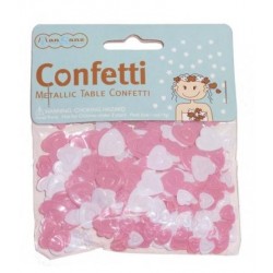 Glansconfetti 'Pink and White Hearts'
