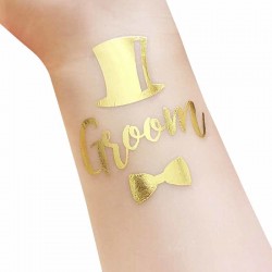 Goudkleurige tatoeage Groom gold