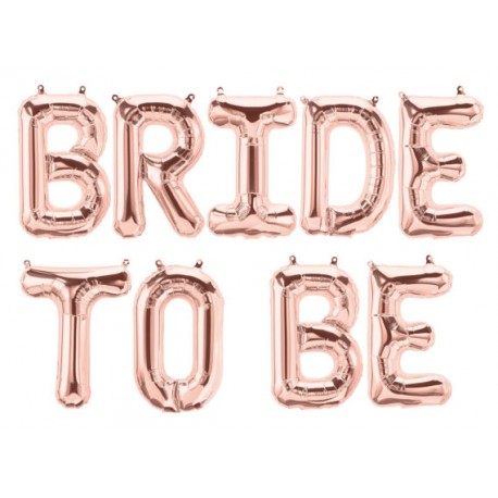 Grote rose gouden letter ballon decoratie set Bride to Be