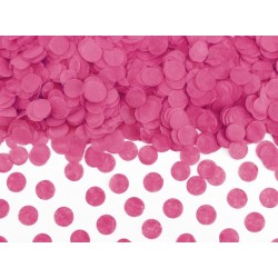 Confetti circles van papier in de kleur donker roze
