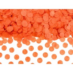 Confetti circles van papier in de kleur oranje