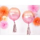 Metallic folie ballon Ombre Ball roze en oranje