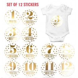 Baby en zwangerschap Milestone stickers Gold