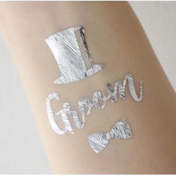 Groom tatoeage zilver