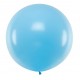 Ronde ballon met een doorsnede van 1 meter pastel hemels blauw