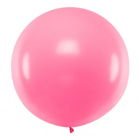 Ronde ballon met een doorsnede van 1 meter pastel roze