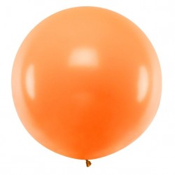Ronde ballon met een doorsnede van 1 meter pastel oranje