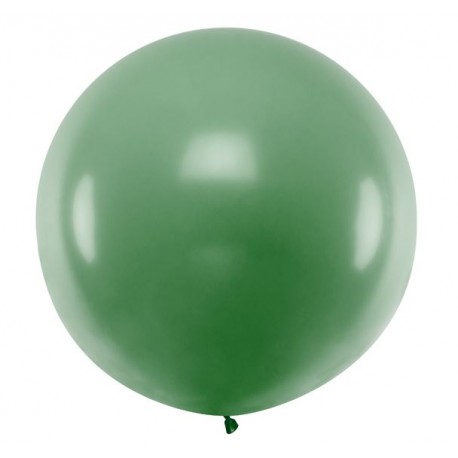 Ronde ballon met een doorsnede van 1 meter pastel donker groen