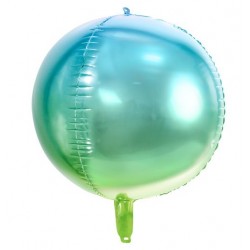 Super Ombre Metallic folie ballon Ball blauw en groen