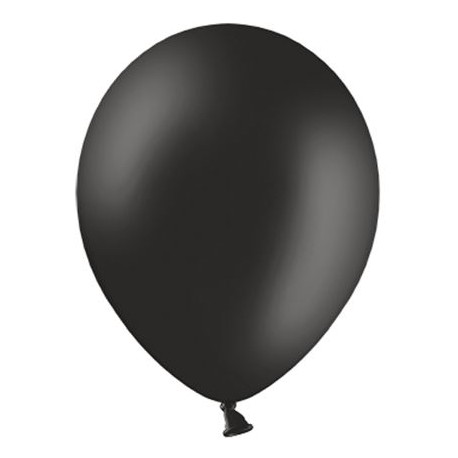 Ballonnen klein, 12 cm extra sterk voor helium of lucht per 10, 20, 50 of 100 stuks pastel zwart