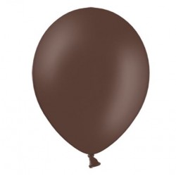 Ballonnen 23 cm pastel chocolade bruin extra sterk voor helium of lucht per 10, 20, 50 of 100 stuks