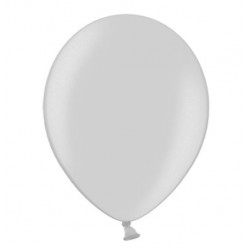 Ballonnen 23 cm zilver grijs metallic extra sterk voor helium of lucht per 10, 20, 50 of 100 stuks