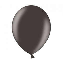 Ballonnen 23 cm zwart metallic extra sterk voor helium of lucht per 10, 20, 50 of 100 stuks