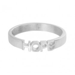 Quote ring Hope zilver