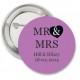 Button Mr & Mrs paars