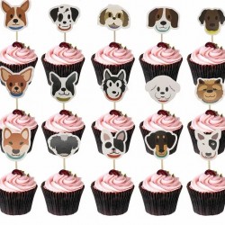 Pak met 16 cupcake toppers Lovely Dogs