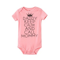 Grappig roze rompertje Daddy Keep Calm and Call Mommy 