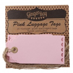 Pak met 10 Gingerray luggage tags roze