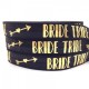 Elastische armbanden set Bride wit en Bride Tribe zwart