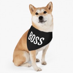 Honden bandana Boss zwart