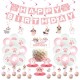 18 ballonnen Cute Dogs roze met wit