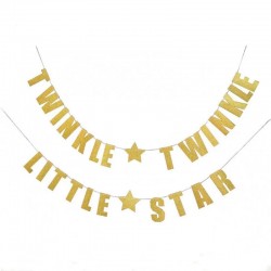 Gouden of zilveren letterslinger Twinkle Twinkle Little Star