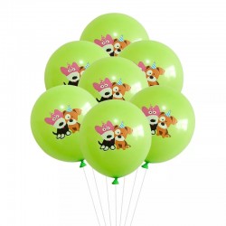 7 Ballonnen Happy Birthday Dog groen