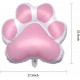 Hele grote honden folie ballonnen Paw in de kleuren roze en wit