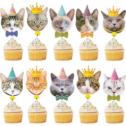 10 poezen cupcake topper Cute Cats