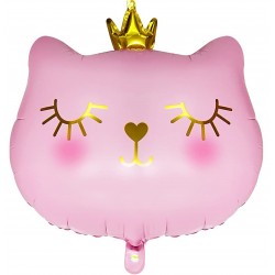 Folie ballon Cat Princess roze