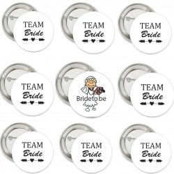 9 Buttons Bride to Be en Team Bride tribal wit