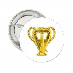 Button Champion goud met beker