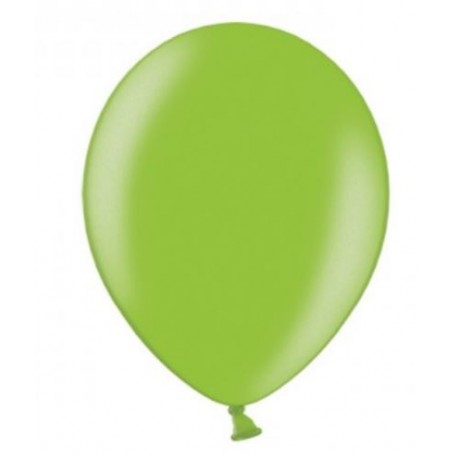 10 Ballonnen extra sterk Metallic helder groen