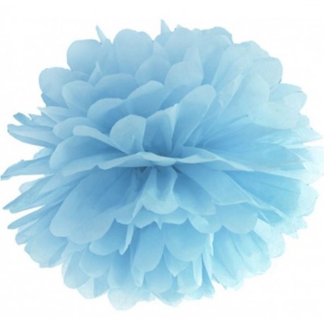 Aantrekkelijk geprijsde pompoms 25 of 35 cm licht blauw