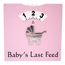 Baby's Last Feed kaart roze
