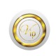 Button VIP Gold on White met eigen tekst
