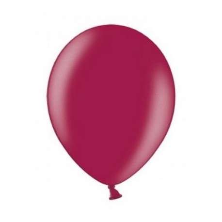 Ballonnen klein, 12 cm extra sterk voor helium of lucht per 10, 20, 50 of 100 stuks metallic bordeaux rood