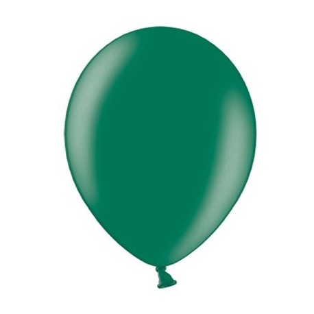 Ballonnen klein, 12 cm extra sterk voor helium of lucht per 10, 20, 50 of 100 stuks metallic bottle green