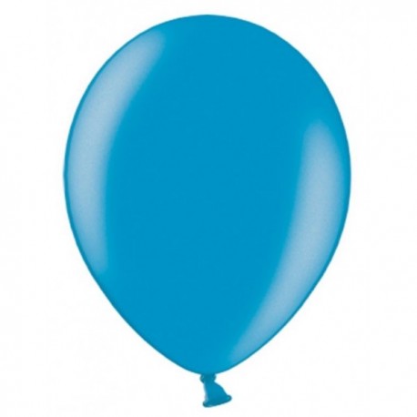 Ballonnen klein, 12 cm extra sterk voor helium of lucht per 10, 20, 50 of 100 stuks metallic caribbean blue