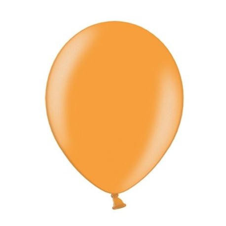 Ballonnen klein, 12 cm extra sterk voor helium of lucht per 10, 20, 50 of 100 stuks metallic oranje