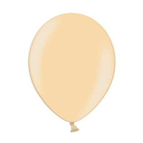 Ballonnen klein, 12 cm extra sterk voor helium of lucht per 10, 20, 50 of 100 stuks metallic zalm