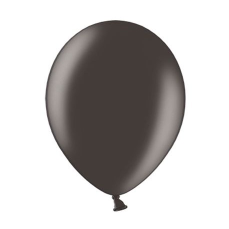 Ballonnen klein, 12 cm extra sterk voor helium of lucht per 10, 20, 50 of 100 stuks metallic zwart