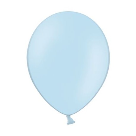 Ballonnen klein, 12 cm extra sterk voor helium of lucht per 10, 20, 50 of 100 stuks pastel baby blauw