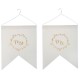 Set met 2 hangers Just Married wit met in goud de tekst Mr en Mrs