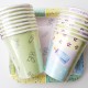 Babyshower kartonnen bekertjes Coming Soon pastel