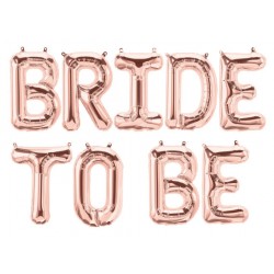 Grote rose gouden letter ballon slinger set Bride to Be