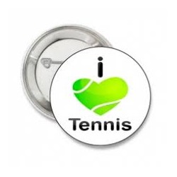 Button of sleutelhanger 'I Love Tennis'