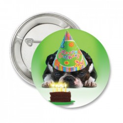 Button 'Bulldog' happy birthday
