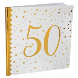 Gastenboek 50 White and Gold