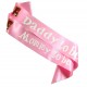 Babyshower sjerpen set Mommy en Daddy to be met beertjes roze